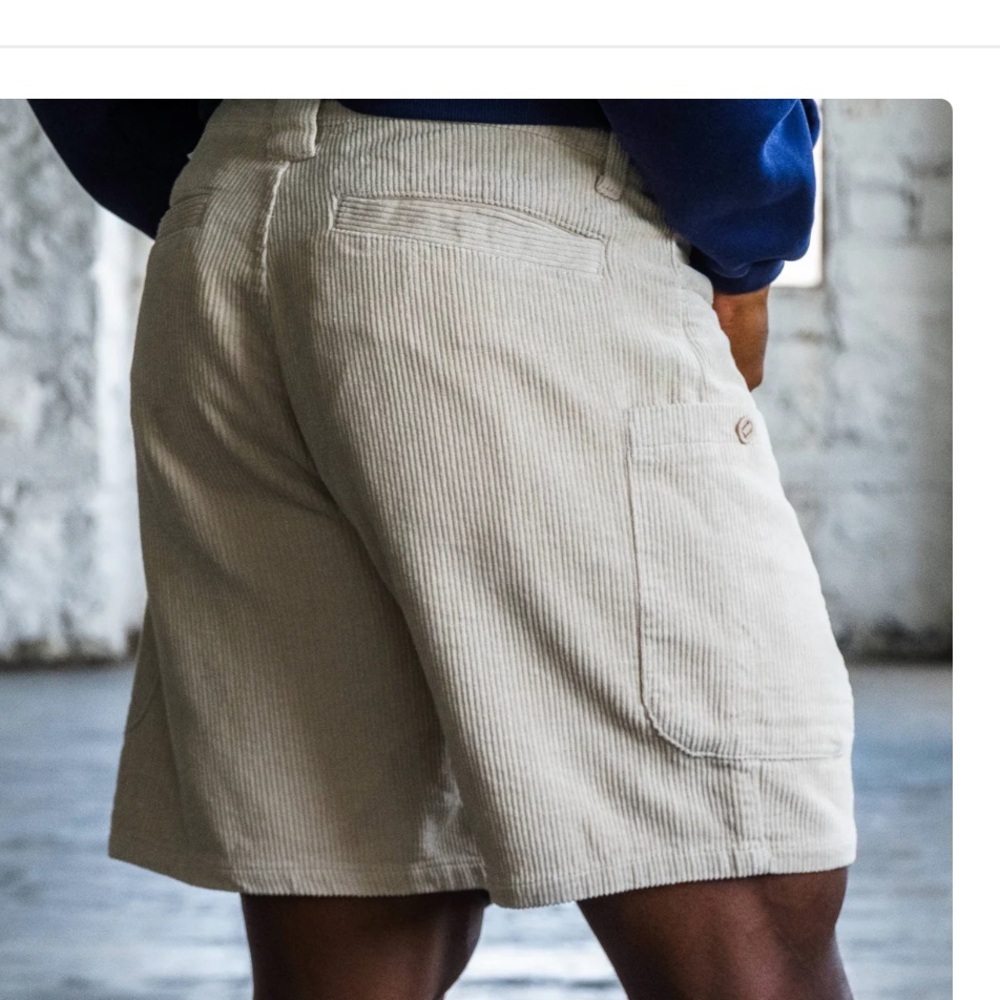 Bearded Goat Moor Corduroy Cream Shorts size 28 - Picture 2 of 11